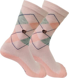 Imperial Riding Kinder Reitsocken Queen of Diamonds mit Argyle Muster und Metall Münz Detail in Candy Floss Größe 27-30 – Bild 1 von 1