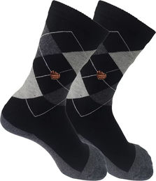 Imperial Riding Kinder Reitsocken Queen of Diamonds mit Argyle Muster und Metall Münz Detail Schwarz Größe 31-34 – Bild 1 von 1