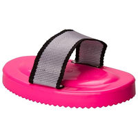 Produktbild von Imperial Riding Kunststoffstriegel für die Pferdepflege mit Gurtbandgriff Neon Pink