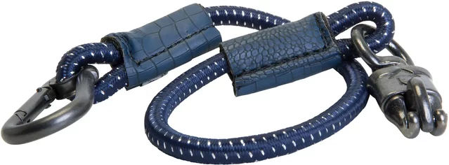 Imperial Riding Little Space Elastischer Traileranbinder mit Lurex-Details und Panikhaken in Navy Blau 60cm – Bild 1 von 2
