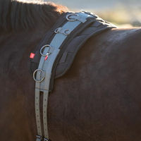 Produktbild von Imperial Riding Longiergurt IRH Deluxe Extra in Dunkelgrün mit ergonomischer Formgebung und Metallringen für Warmblut Pferde