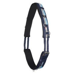 Produktbild von Imperial Riding Longiergurt IRH Deluxe für Warmblut aus Polyester mit Neoprenfütterung in Blau-Navy-Silber