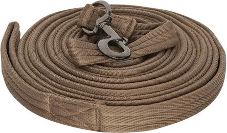 Imperial Riding Longierleine Extra weich gepolstert aus Nylon 7,8 m Länge in Cappuccino – Bild 1 von 3
