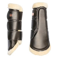 Produktbild von Imperial Riding Lovely Gamaschen für Pferde Braun mit Fellkante und Neopren