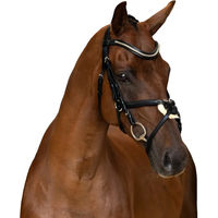 Produktbild von Imperial Riding Mexikanisches Zaumzeug IRH aus Leder mit breitem Nasenband und gepolstertem Genickstück Schwarz Full