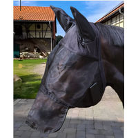 Produktbild von Imperial Riding Pferde Fliegenmaske mit Ohren und Nasenklappe in Schwarz aus Polyester