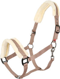 Produktbild von Imperial Riding Pferdehalfter Classic Fur für Fohlen aus Nylon in Beige mit Gold
