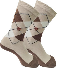 Imperial Riding Queen of Diamonds Reitstrümpfe für Kinder mit Argyle Muster und Metall Münz Detail in Offwhite Größe 31-34 – Bild 1 von 1