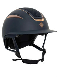 Produktbild von Imperial Riding Reithelm IRHOlania Deluxe Big Visor für Damen in Navy/Rosé