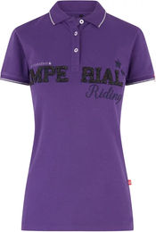 Produktbild von Imperial Riding Reitpolo Damen Girly2 aus Baumwolle Silber Lila Größe M