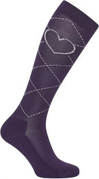 Produktbild von Imperial Riding Reitsocken Damen Imperial Heart Lila Größe 35/38