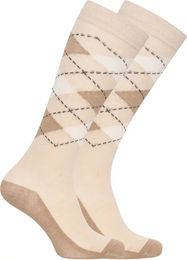 Imperial Riding Reitsocken Queen of Diamonds Argyle Muster Offwhite Größe 35-38 – Bild 1 von 1