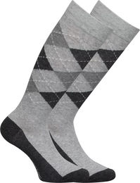 Imperial Riding Reitsocken Queen of Diamonds Grau-Melange mit Argyle Muster Größe 35-38 – Bild 1 von 1