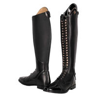 Produktbild von Imperial Riding Reitstiefel IRHOlania Dressage Kurz für Damen Schwarz Lack-Rosa Größe 40