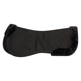 Imperial Riding Sattelunterlage Suede Fur Half Pad mit Kunstfellrand Schwarz Full – Bild 1 von 2