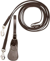 Imperial Riding Schlaufzügel IRH Core aus Baumwolle mit Karabinerhaken Braun 270 cm – Bild 1 von 4