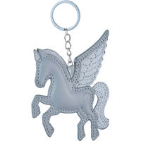 Produktbild von Imperial Riding Schlüsselanhänger Key To My Horse aus Kunstleder in Silber und Grau