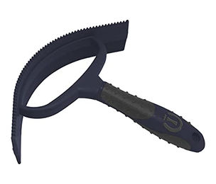Produktbild von Imperial Riding Schweißmesser IRH Grippy Schwarz mit integriertem Griffpinsel für die Pferdepflege