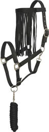 Produktbild von Imperial Riding Set aus Nylonhalfter, Anbindeleine und Fliegenstirnband für Ponys in Schwarz
