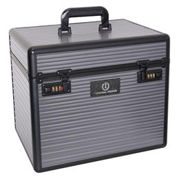 Imperial Riding Shiny Classic Putzbox mit Zahlenschloss und Spiegel in Grau Silber – Bild 1 von 6