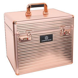 Imperial Riding Shiny Classic Putzkoffer aus Aluminium in Gold und Rosa mit Zahlenschloss und Spiegel – Bild 1 von 4