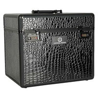 Produktbild von Imperial Riding Shiny Putzbox aus Kunstleder mit Zahlenschloss und Spiegel in Schwarz Croco