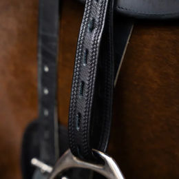 Imperial Riding Steigbügelriemen Monoleaf mit Nylonkern aus Leder für Monoblatt-Sättel Schwarz 70cm – Bild 1 von 1