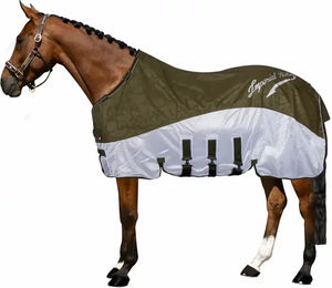 Imperial Riding Super-Dry 2-in-1 Regen- und Fliegendecke für Pferde ohne Halsteil Dunkelgrün 155 – Bild 1 von 3