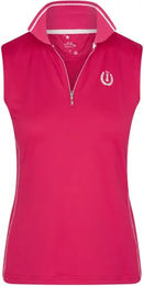Produktbild von Imperial Riding Tessy Ärmelloses Reit-Poloshirt für Mädchen in Weiß Blau oder Rosa Größe 12 Jahre