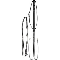 Produktbild von Imperial Riding Thiedemann Zügel IRH Core verstellbare Trainingszügel mit 3 D-Ringen aus Leder Schwarz für Ponys