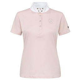 Imperial Riding Turnier-Poloshirt Starlight Reitshirt für Damen in Schwarz und Rosa Größe XL – Bild 1 von 2