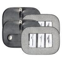 Produktbild von Imperial Riding Turniernummern Glitter Square Eckige Startnummernhalter aus Kunstleder Silber 2er Set