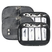 Produktbild von Imperial Riding Turniernummern IRH Square Eckige Startnummernhalter aus Leder Schwarz Set 2 Stück