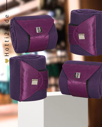 Produktbild von Imperial Riding Wickelbandagen IRH Lovely Gamaschen Fleece 4er Set Black Berry Lila