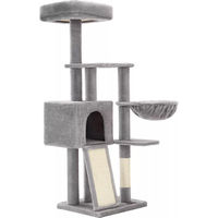 Produktbild von In And OutdoorMatch Kratzbaum Troy für Katzen in Grau mit Hängematte 135 cm für Kitten