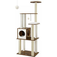 Produktbild von In And OutdoorMatch Luxus-Kratzbaum Carroll Grau 165 cm mit Hängematte für Katzen und Kitten