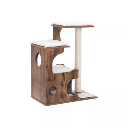 In And OutdoorMatch Luxus-Kratzbaum Januzaj für Katzen und Kitten aus Holz mit Hängematte, 66 x 42 x 88 cm – Bild 1 von 2