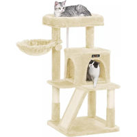 Produktbild von In And OutdoorMatch Luxus-Kratzbaum Kimberly für Katzen in Creme mit weicher Hängematte für Kitten