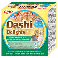 Produktbild von Inaba Cat Churu Dashi Delights Katzensnack Thunfisch und Bonitoflocken 70 g