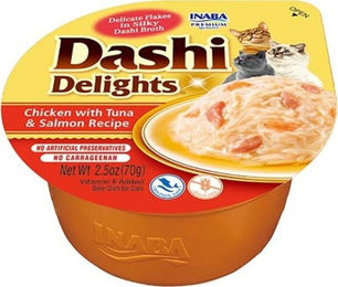 INABA Cat Dashi Delights Katzenleckerli Huhn mit Thunfisch und Lachs 70 g - 6 x 70 g – Bild 1 von 11