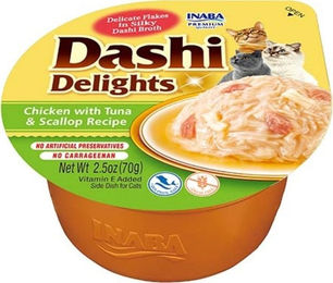 Inaba Cat Dashi Delights Katzenleckerli Paste Huhn mit Thunfisch und Jakobsmuschel 70 g - 6 x 70 g – Bild 1 von 4