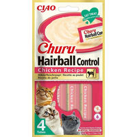 Produktbild von INABA Churu Anti Hairball Katzensnack Huhn 56 g - 4 x 14 g