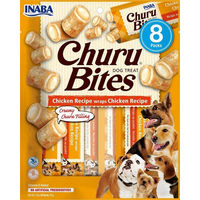 Produktbild von INABA Churu Bites Hundeleckerli Huhn getreidefrei ohne Konservierungsstoffe 96 g - 8 x 12 g