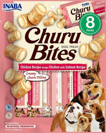 INABA Churu Bites Hundeleckerli Huhn und Lachs getreidefrei für kleine und Senior Hunde 96 g - 8 x 12 g – Bild 1 von 13