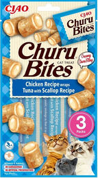 Inaba Churu Bites Katzen Leckerli Huhn mit Thunfisch und Jakobsmuschel 30 g - 3 x 10 g – Bild 1 von 13