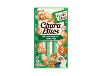 INABA Churu Bites Katzen Leckerli Huhn und Thunfisch 30 g - 3 x 10 g – Bild 1 von 13