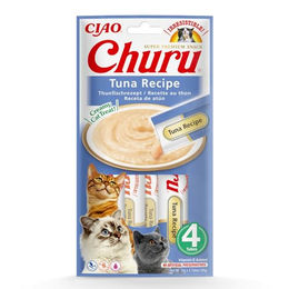 INABA Churu Cremige Katzenleckerlies Thunfisch für alle Altersstufen 56 g - 4 x 14 g – Bild 1 von 13