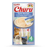 Produktbild von INABA Churu Cremige Katzenleckerlies Thunfisch für alle Altersstufen 56 g - 4 x 14 g