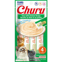Produktbild von INABA Churu Cremige Katzenleckerlis Thunfisch und Huhn 56 g - 4 x 14 g