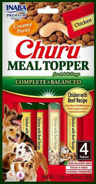 INABA Churu Dog Meal Topper Hund Huhn und Rind 4x14g - 4 x 14 g – Bild 1 von 2